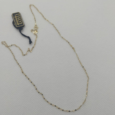 Collana oro 18 kt 750 donna catena maglia 44 cm 0,90 gr | Gioiellitosti.it